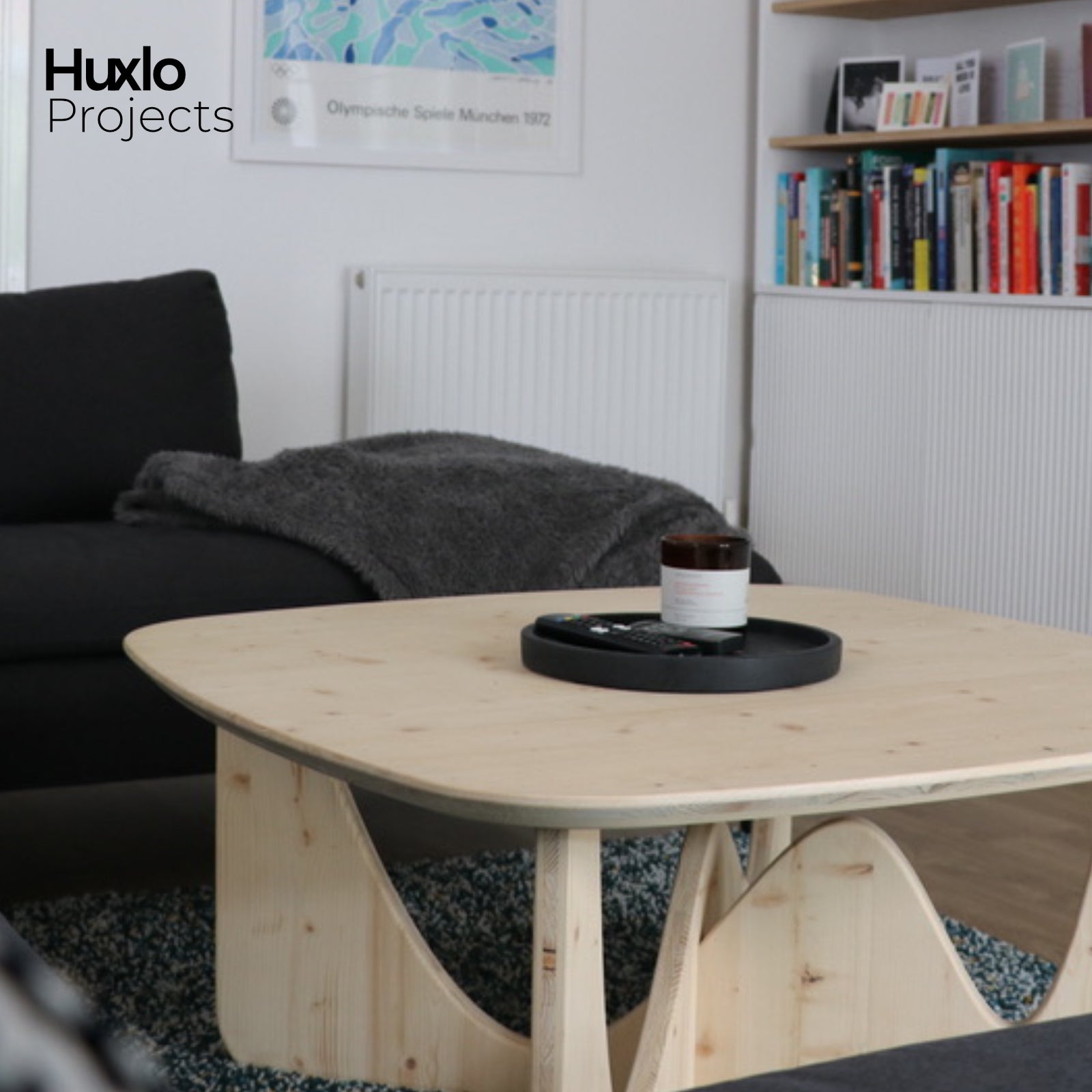 Curved Coffee Table Huxlo