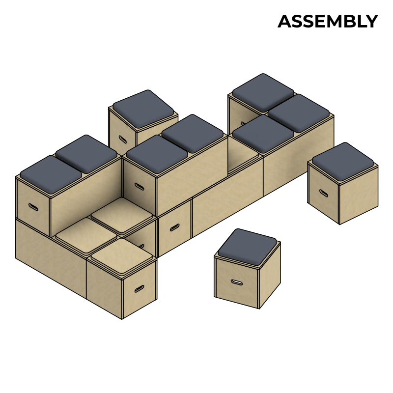 Breakout furniture assembly Huxlo